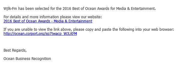 2016 best of ocean awards