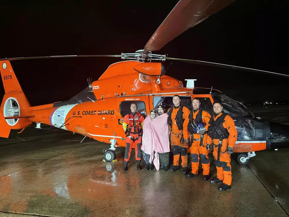 U.S. Coast Guard rescues two people after sailing vessel overturns near Little Egg Inlet